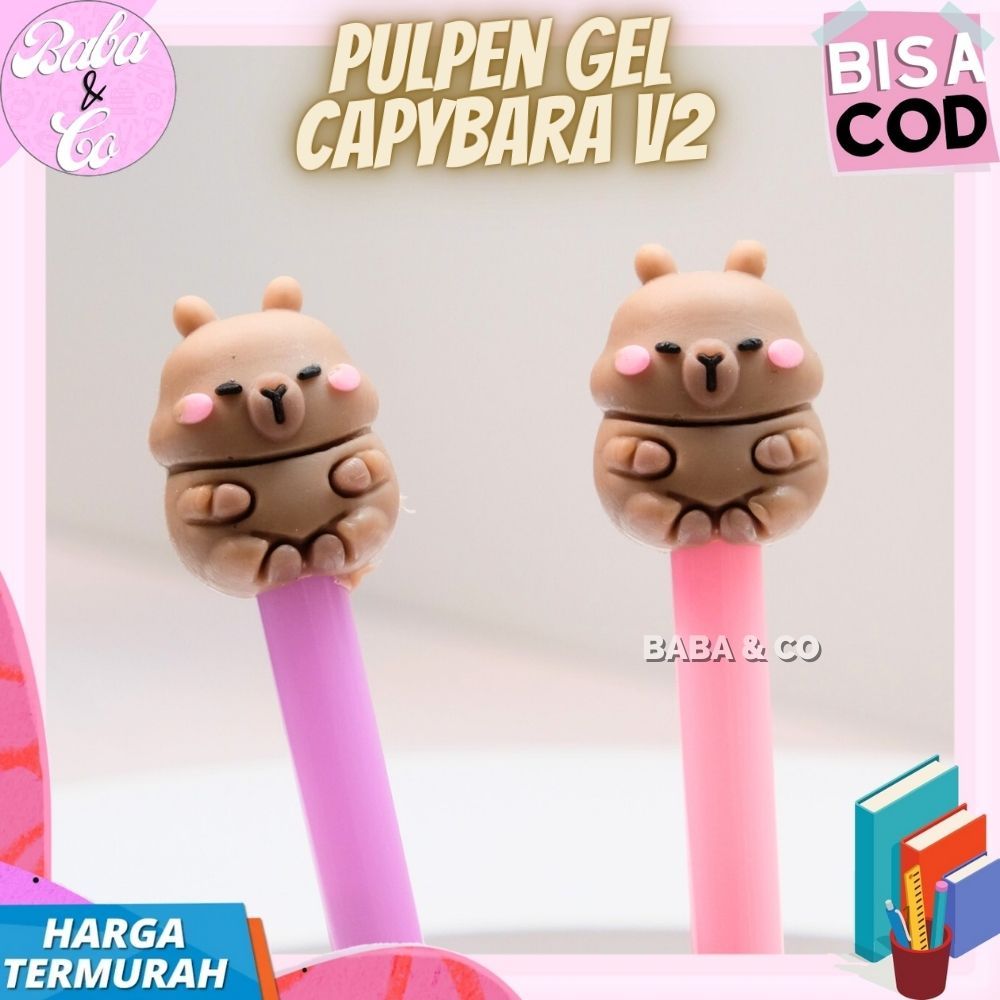 

PULPEN CAPYBARA VERSI 2 PEN GEL LUCU IMUT PEN CAPYBARA V2 UNIK PULPEN KAPIBARA GEL TINTA HITAM