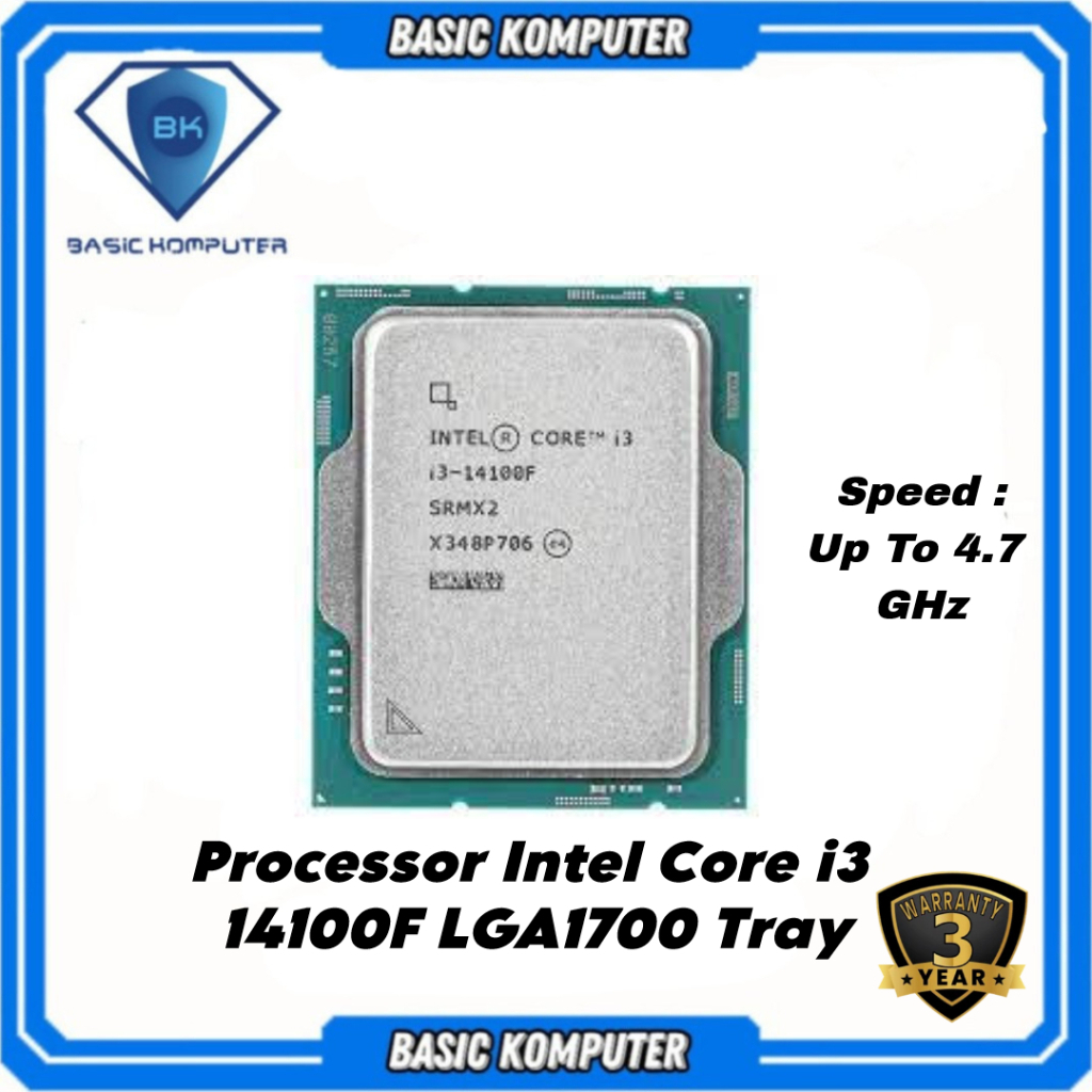 PROCESSOR INTEL I3 14100F TRAY