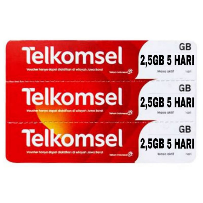 MURAH KUOTA TELKOMSEL 2,5GB JABODETABEK - JAWA BARAT