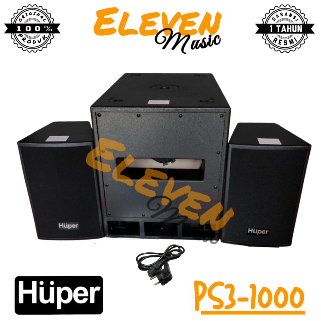 Huper PS3-1000 Subwoofer Aktif 15 Inch Speaker Satelite 8 Inch Paket Huper PS31000