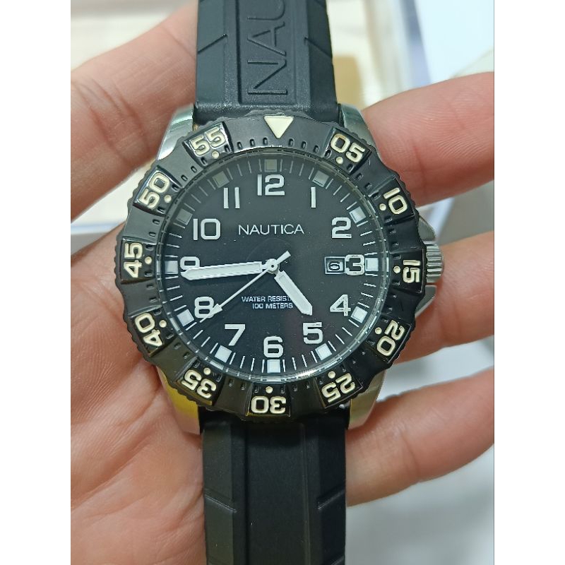 Jam pria Nautica A12643G original bekas bagus full set normal semua siap pakai
