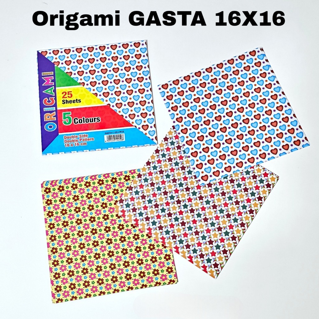 

GG Origami GASTA Motif 16x16(Minimal 12) / Kertas Lipat / Kertas Origami