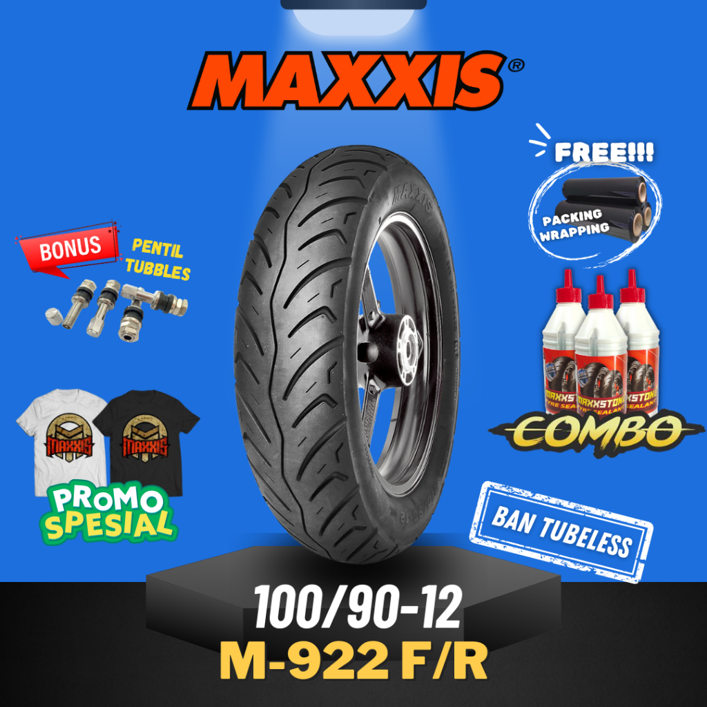 [READY COD] BAN MAXXIS M922 - 100/90-12 / 100-90-12 / BAN TUBELESS 100/90-12 BAN MOTOR SCOPPY / BAN 