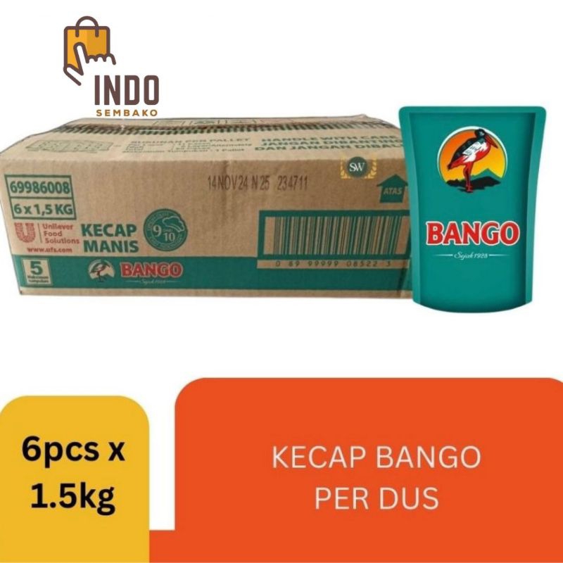 

Kecap Bango 6 X 1,5 KG Dus / Kecap Bango 1,5 Kg x 6 pcs Dus / Bango 1,5kg Dus