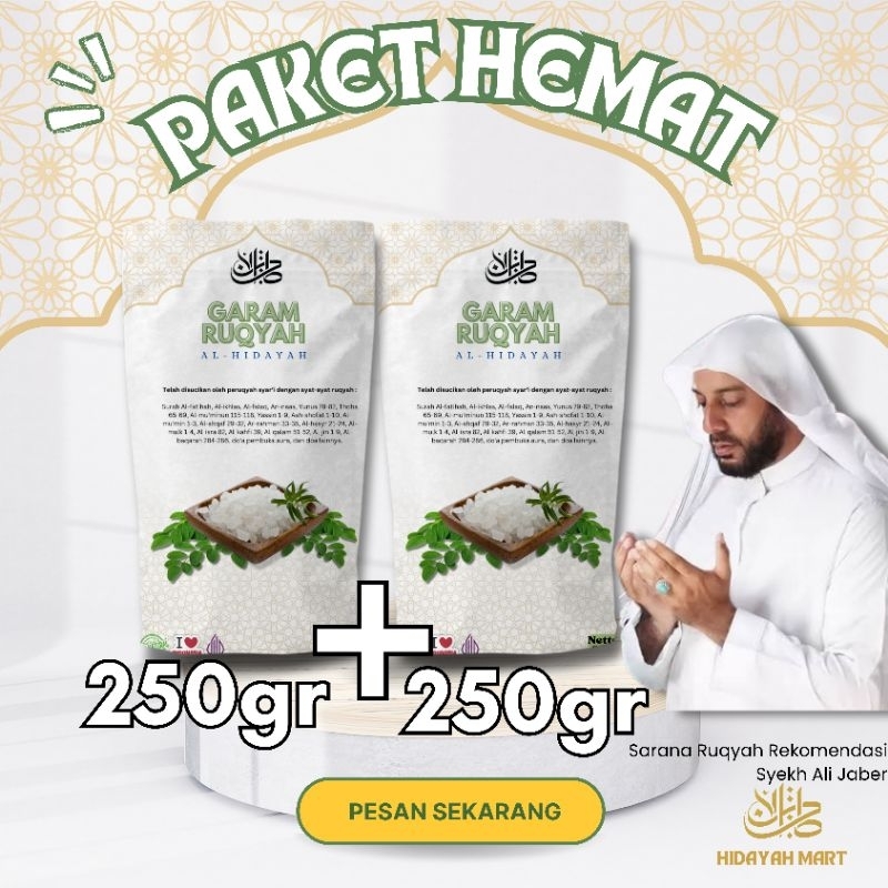 

GARAM RUQYAH AL-HIDAYAH PAKET DOUBLE 250gr+250gr | Solusi sulit Rejeki, sulit Jodoh dan Aura gelap | Pelindung jiwa & Pengundang berkah