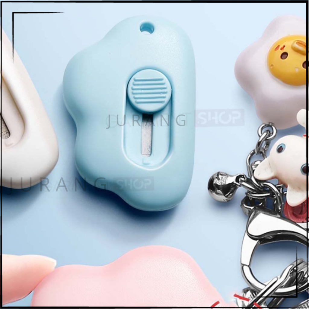 

Cutter Mini Lucu Model Awan Pembuka Paket Estetik Pisau Silet Portable