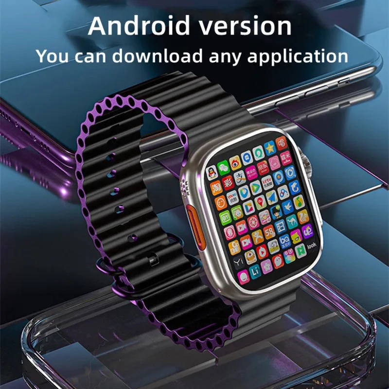 bestpromo [4g sim card] lds smartwatch s9 ultra 4g & 5g ram 4 / 64gb sim card bisa nonton youtube