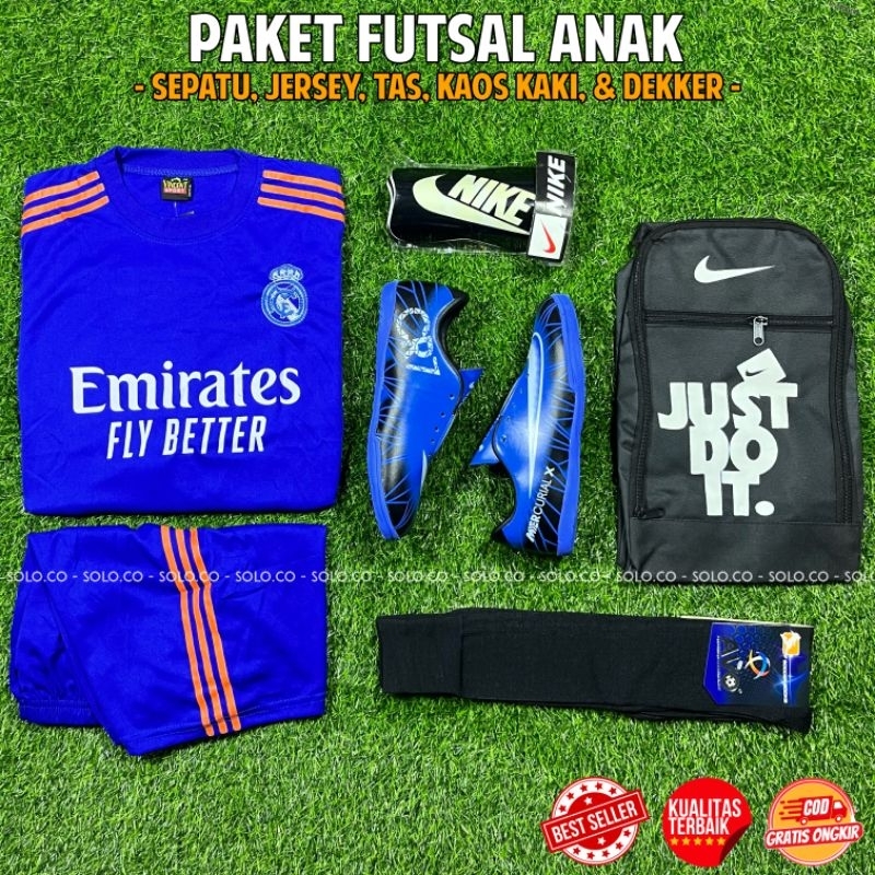 Promo Sepatu Futsal Anak Nike Mercurial X CR7 Lengkap Paket Komplit Sepatu Futsal Anak Nike Ronaldo 