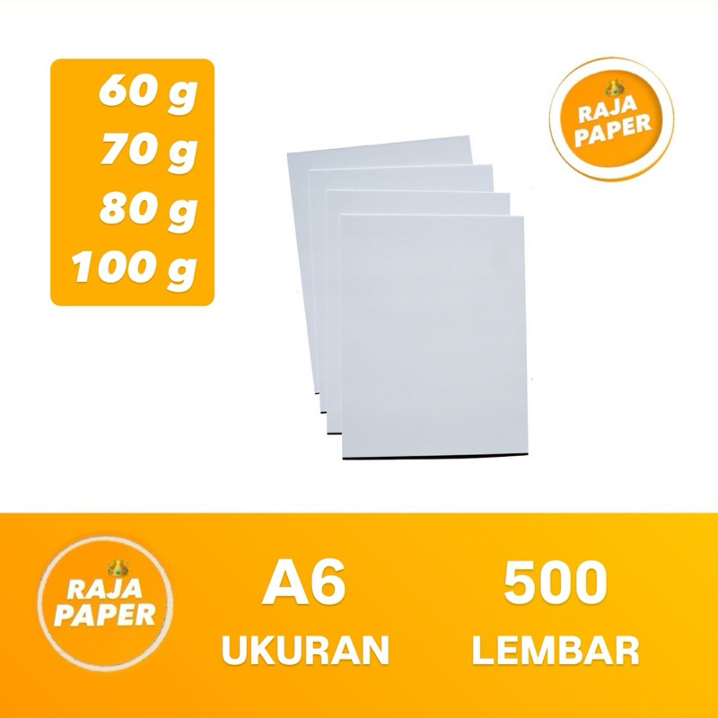 

Kertas HVS Ukuran A6 500 Lembar 60 70 80 100 Gsm Gr Gram ( 105 Mm x 148 Mm ) / ( 10.5 Cm x 14.8 Cm ) 1 Rim 500 Lbr 500 Pcs Kertas Print Kertas Fotocopy Fotocopy Paper Kertas Photocopy