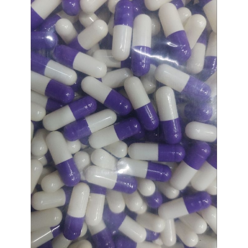 Cangkang kapsul kosong uk 00 1.000mg, 1.000pcs. ungu putih
