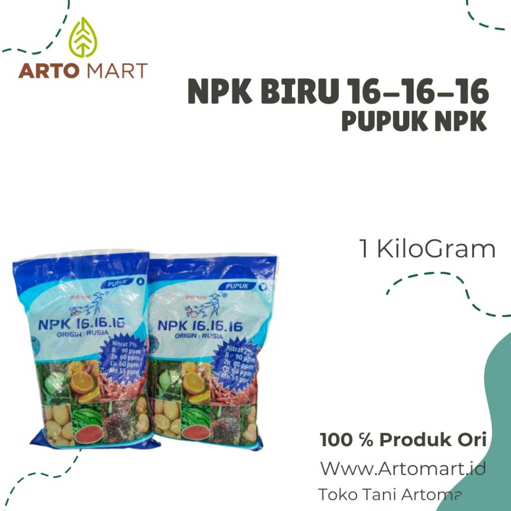 NPK Pak Tani Biru 16-16-16 1 kg