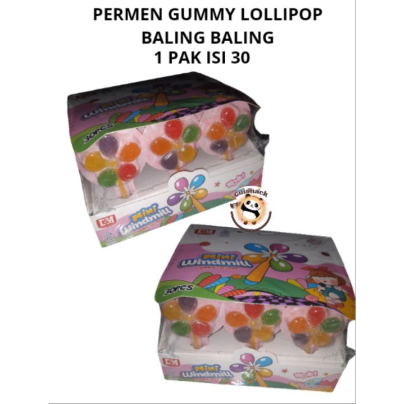 

PERMEN GUMMY LOLLIPOP MINI WINDMILL PAK ISI 30