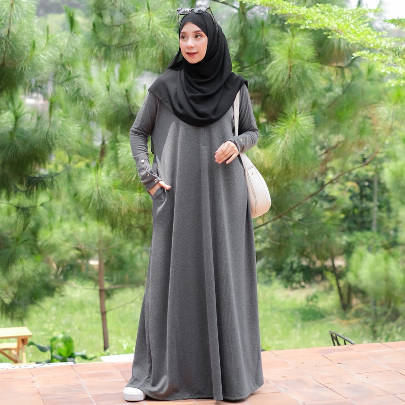 Kamila Abaya Knit / Gamis Knit Premium / Gamis rajut Premium / Gamis Olahraga / Abaya Sporty / Gamis