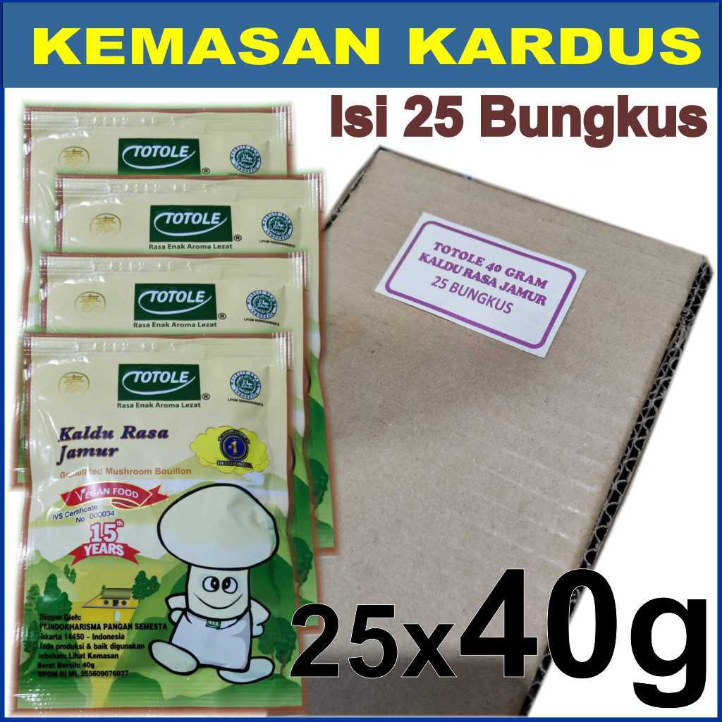 

Totole Kaldu Rasa Jamur 40 gram 1 dus kardus karton isi 25 pcs