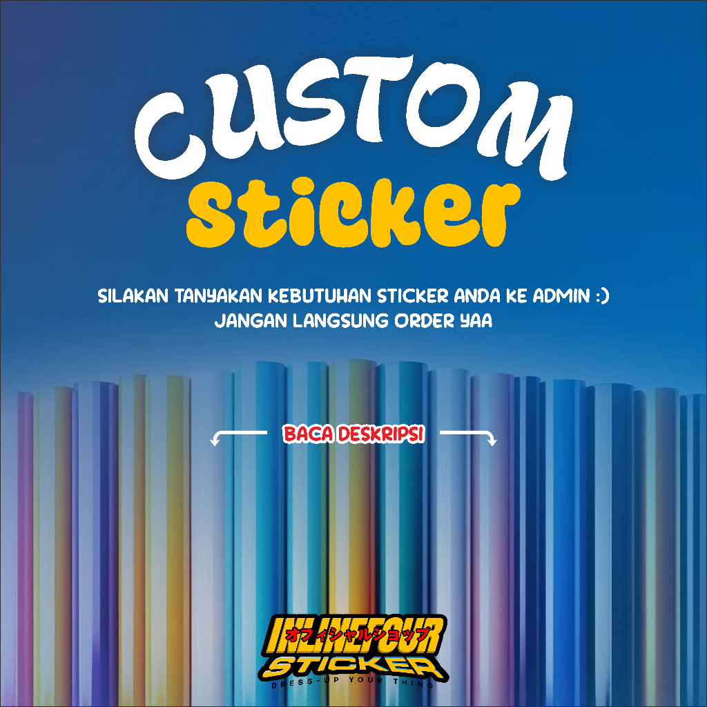 

Bikin Cutting Sticker Custom Nama dan Logo – Desain Sendiri, Bebas Design, Waterproof Hologram Berkualitas
