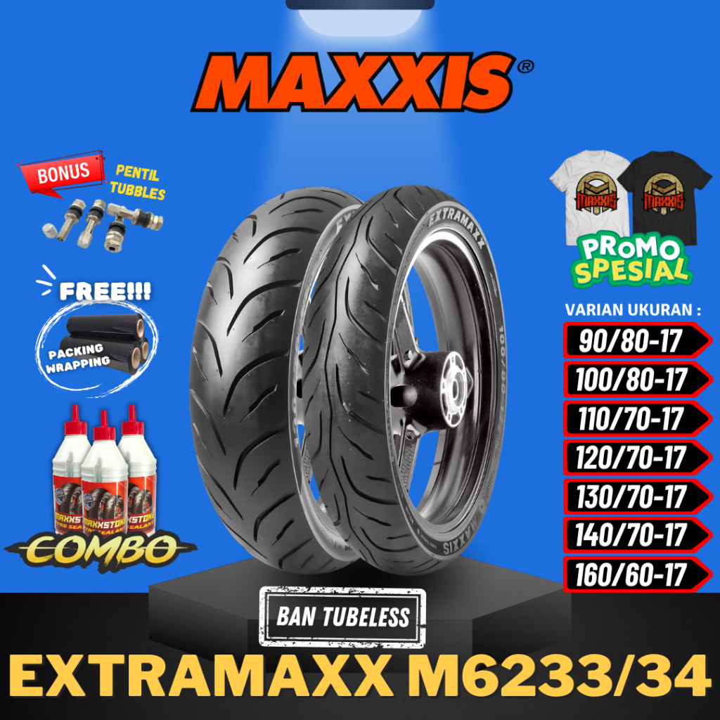 [READY COD] BAN MAXXIS EXTRAMAXX RING 14 / BAN MAXXIS 80/90-14 / 90/90-14 / 90/80-17 / 100/80-17 / 1