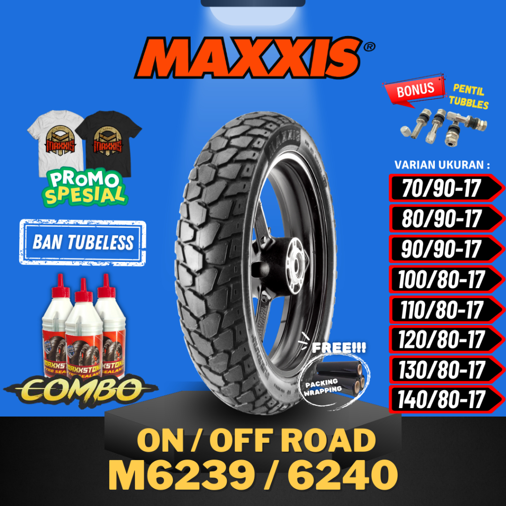 [READY COD] BAN MOTOR RING 14 RING 17 / BAN MAXXIS ON/OFF ROAD 70/90 - 80/90 - 90/90 - 100/80 - 110/