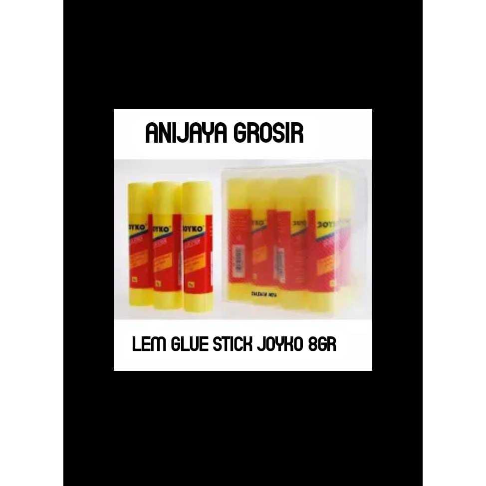 

LEM GLUE STICK 8GRAM MEREK JOYKO 1PACK ISI 12 PCS BERKUALITAS TERBAIK