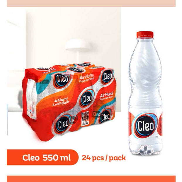 

Cleo 550ml isi 24 botol / air mineral cleo 550ml