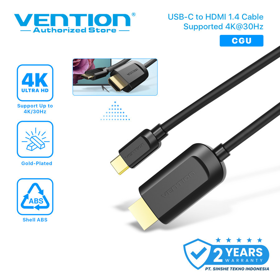 Vention Kabel USB Type C to HDMI Thunderbolt 3 4K 60HZ CGU MONITOR TV