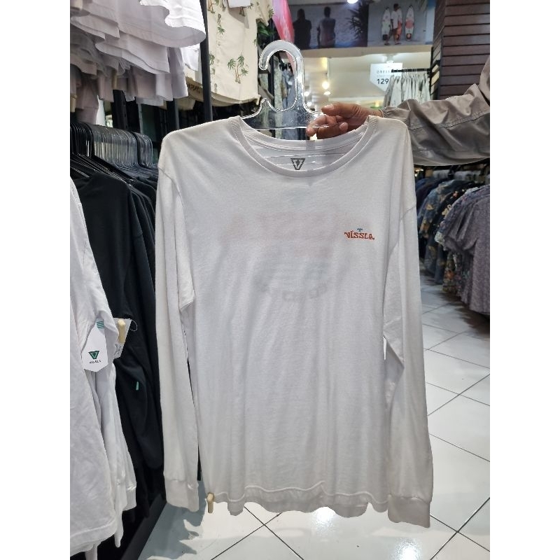 SALE VISSLA KAOS LENGAN PANJANG PRIA , SALE STORE RIP CURL KAOS PANJANG PUTIH VISSLA