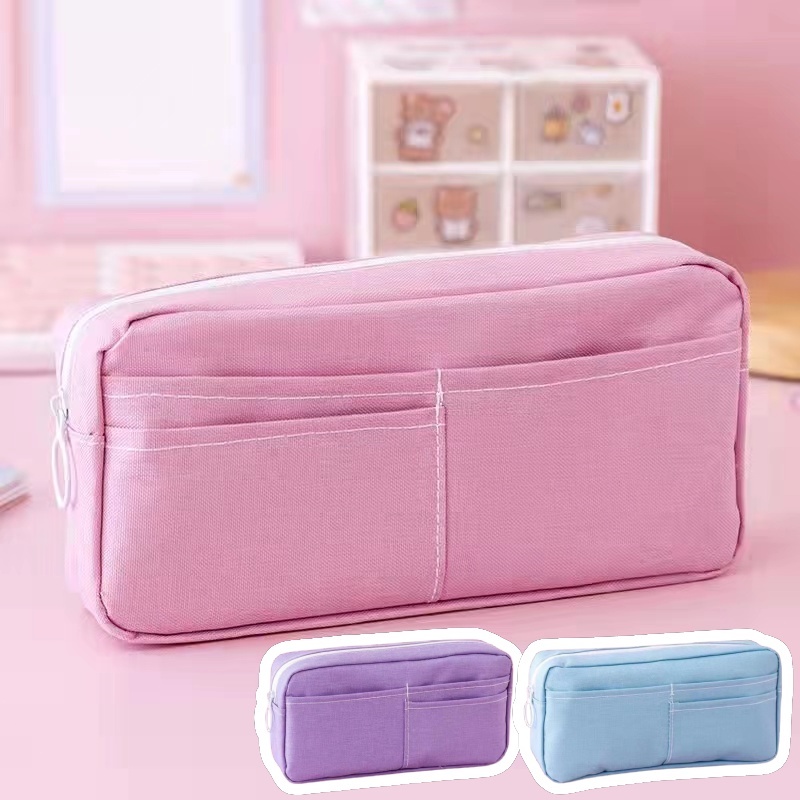 

Kotak Pensil Resleting Besar Tempat Pensil Polos Tanpa Pin Lucu Pencil Case Kanvas Korea Style Pouch Alat Tulis Kapasitas Jepang Tas Kosmetik Makeup Utk Sekolah Kantor Anak