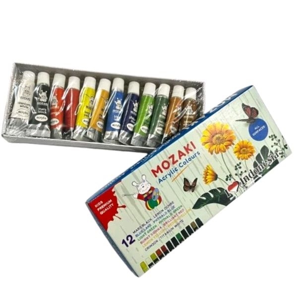 

ACRYLIC COLORS / CAT AKRILIK MOZAKI 12 WARNA