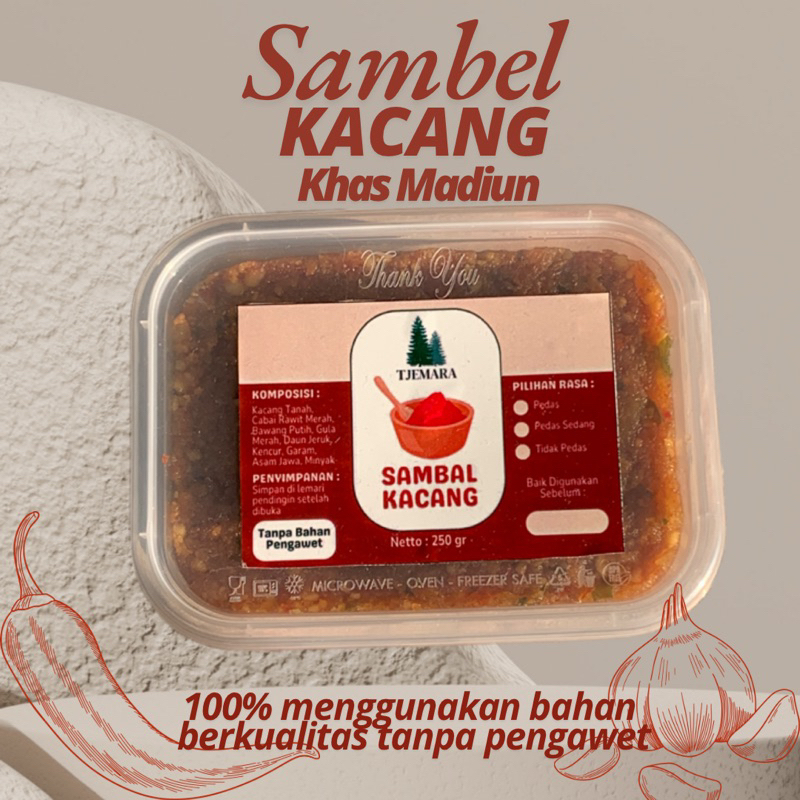 

Sambal Pecel Khas Madiun Asli Kacang 250 gr
