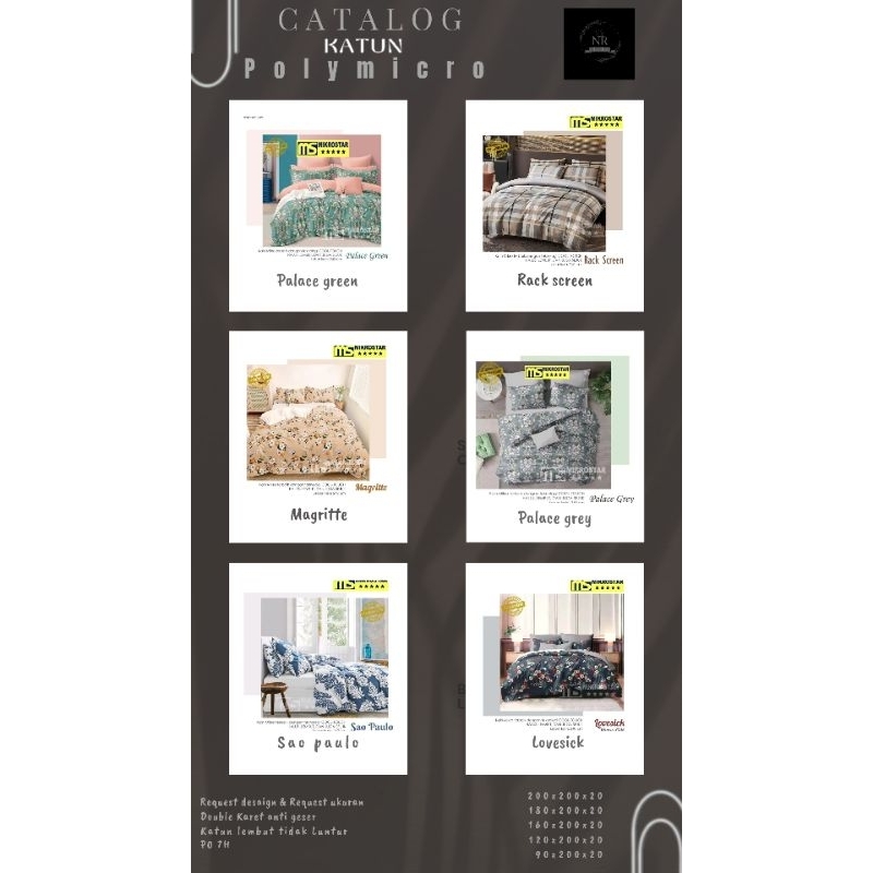 Set Sprei & Bedcover Motif TERBARU|Set Bedcover Katun