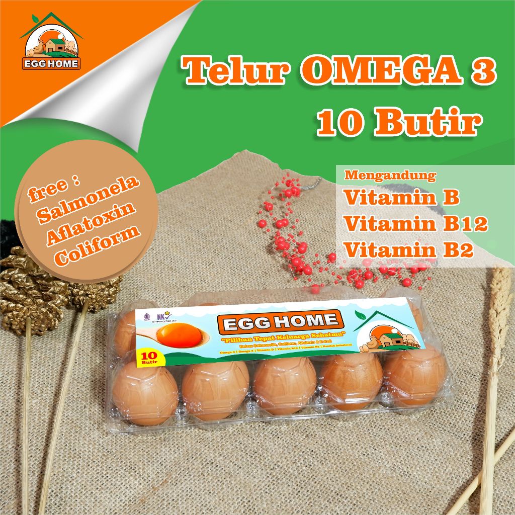 

Telur Ayam Omega isi 10 butir egghomebdg