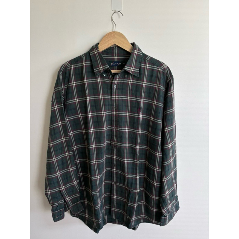 kemeja kotak bean pole korea