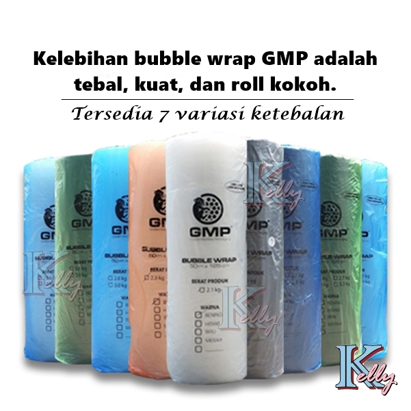 

[W23] Bubblewrap GMP 125cm x 50 meter Bubble wrap Bening Clear Hitam Putih