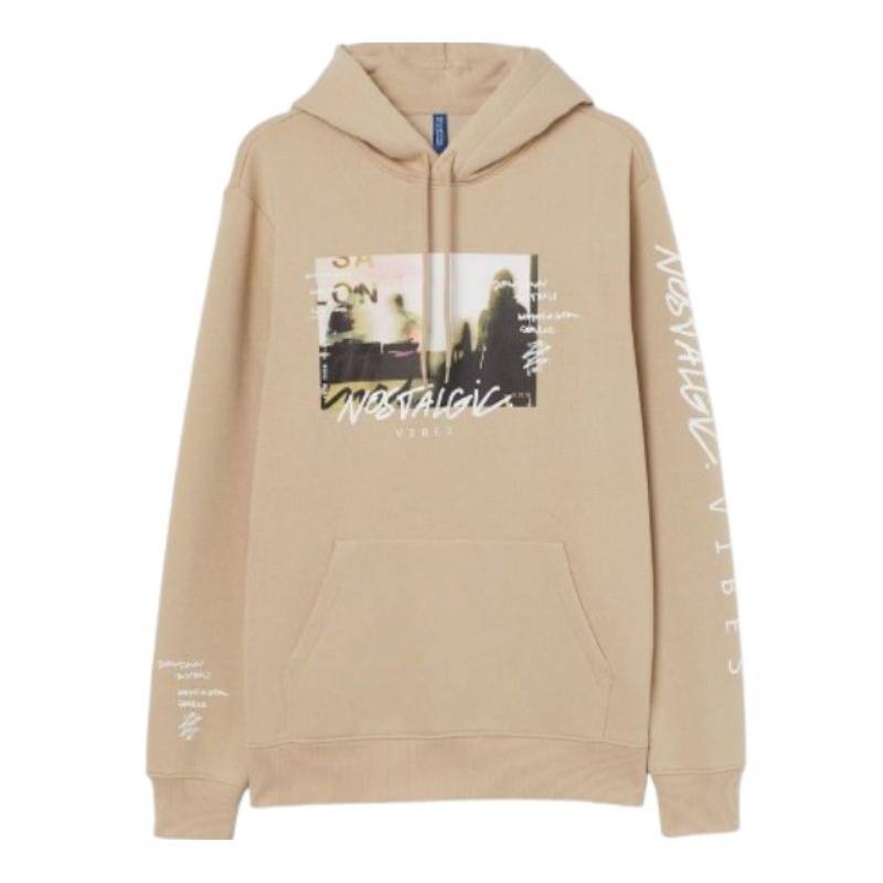 Hoodie HM Unisex Nostalgic Cream Fleece Katun