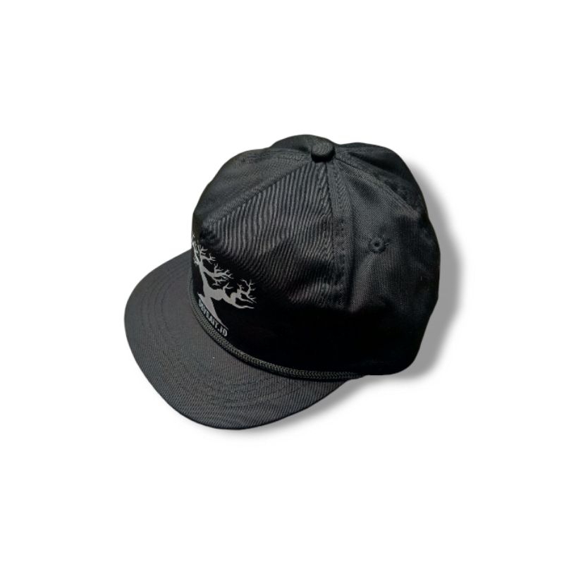 Devrait - Topi Rope Hat - Topi Classic Snapback - Visor Pendek - Topi Snapback Skena Black