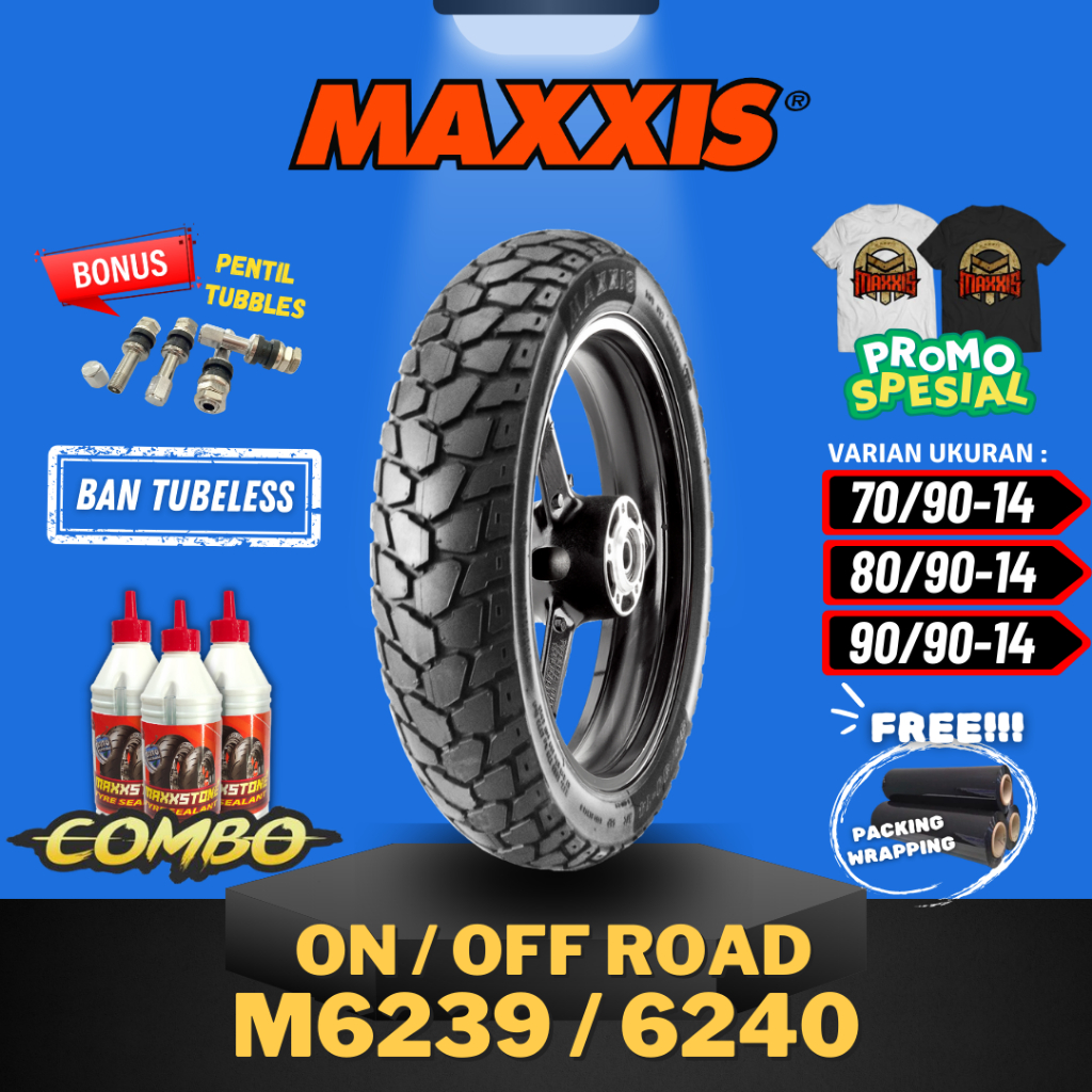 [READY COD] BAN MOTOR RING 14 / BAN MAXXIS ON/OFF ROAD 70/90 - 80/90 - 90/90 M6239 / M6240 / BAN TUB