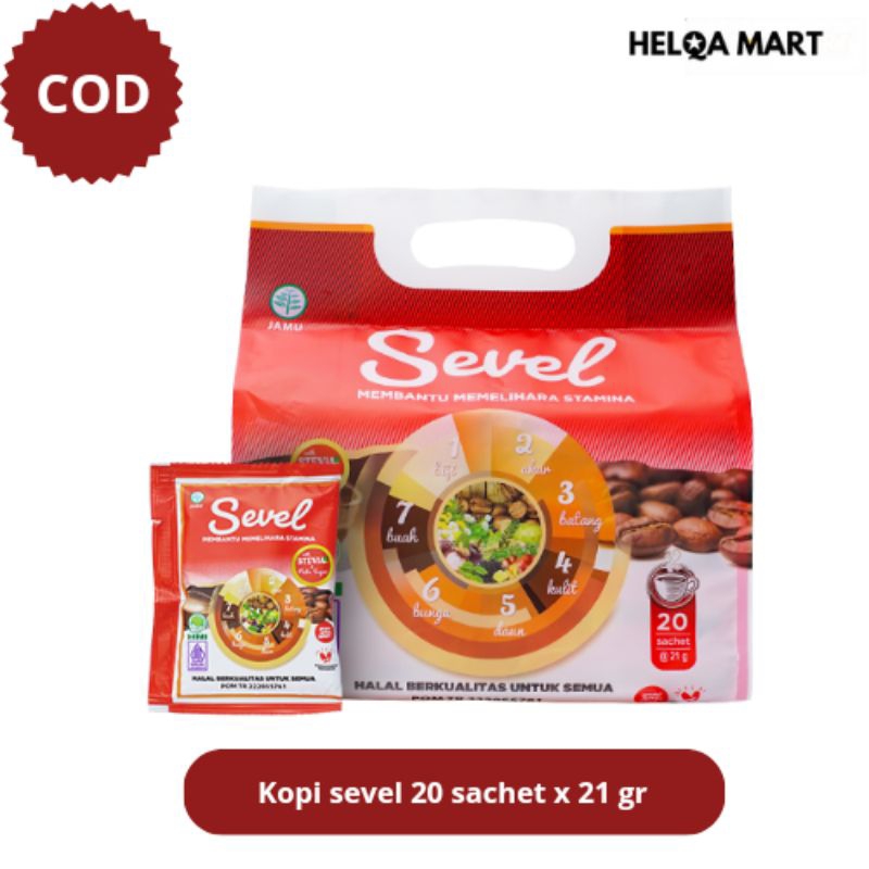 

Helqa Mart-Kopi Herbal Sevel (Seven Element) HNI HPAI 20 sachet x 21 gram