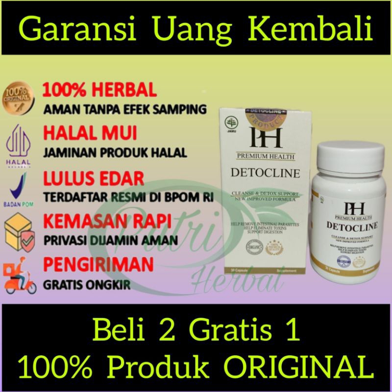 DETOCLINE ASLI HERBAL ORIGINAL OBAT PARASIT