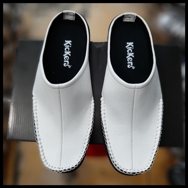Sepatu sendal slop bustong habib bahar Kickers Black White sepatu habib rajut