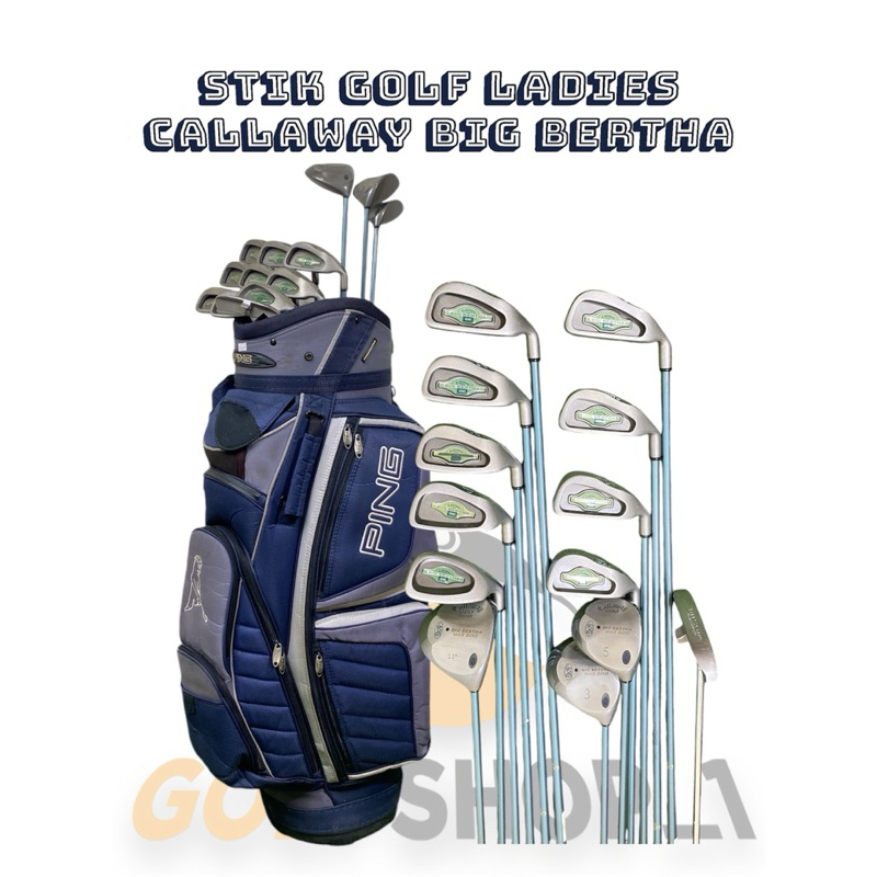 Stick Golf Ladies Callaway Big Bertha Shaft Graphite Flek Ladies Fullset Bag Golf - Set Stick Golf L