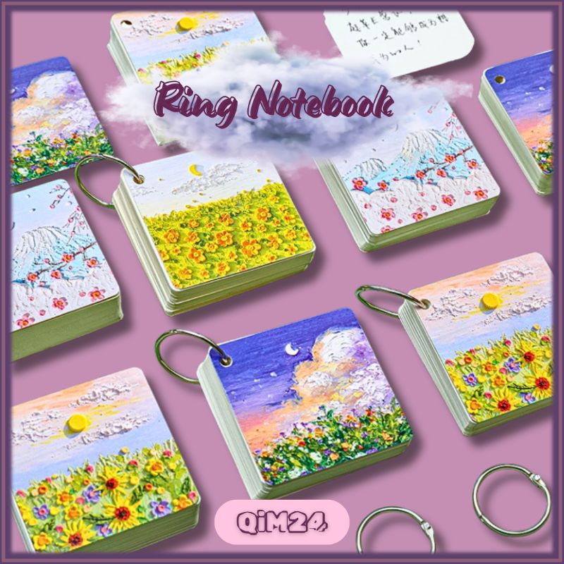 

Ring Notebook - Buku Catatan Dengan Ring Gantung - Gantungan Kunci Buku - Perlengkapan Sekolah - Peralatan Kantor - Stationery - QiM24