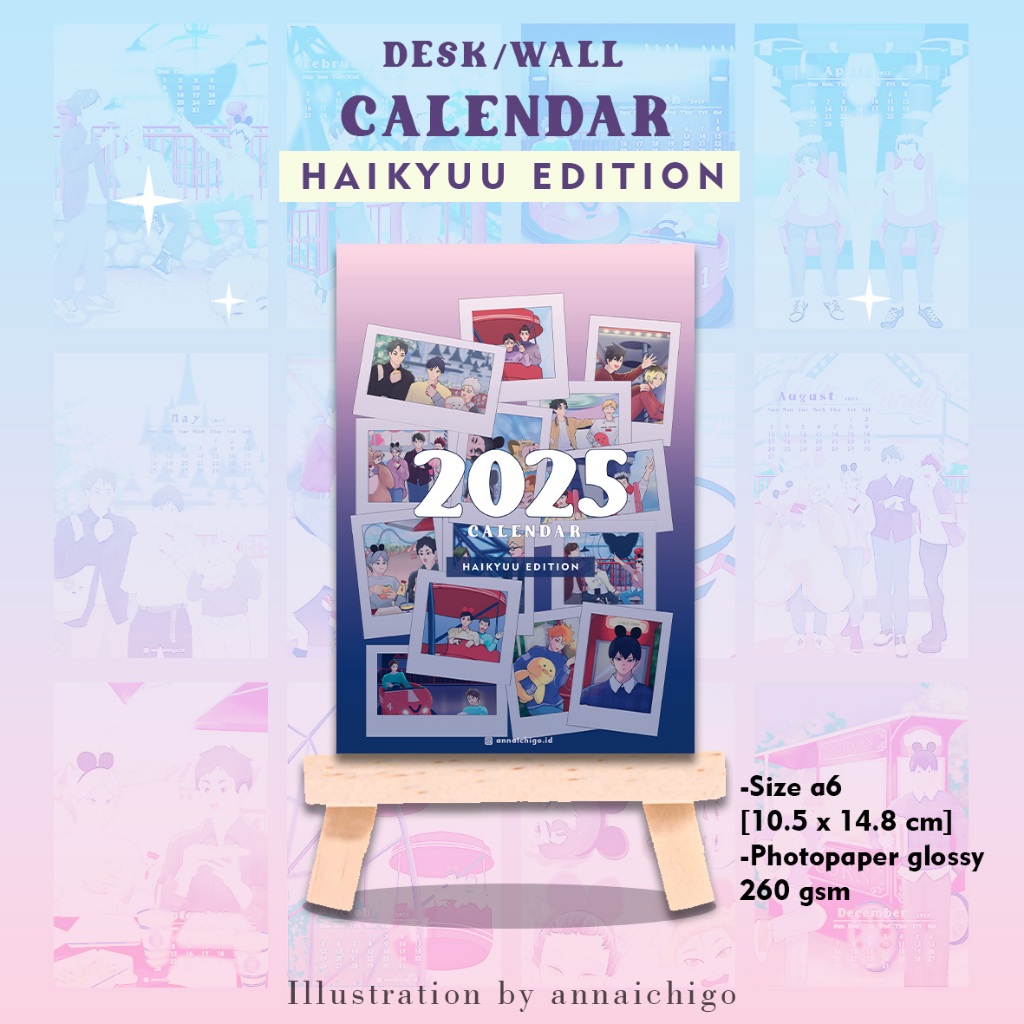 

DESK WALL CALENDAR 2025 A6 [ HAIKYUU EDITION ] By annaichigo.id