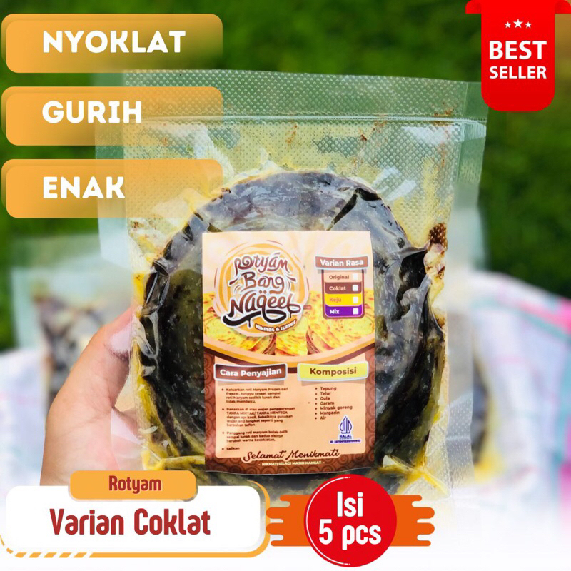 

roti maryam coklat isi 5 biji ( diameter 10 cm )