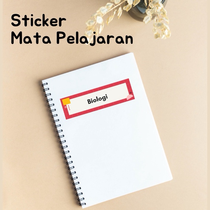 

STICKER Label Mata Pelajaran Alat Tulis Waterproof Anti Air untuk Buku Binder A5 A4