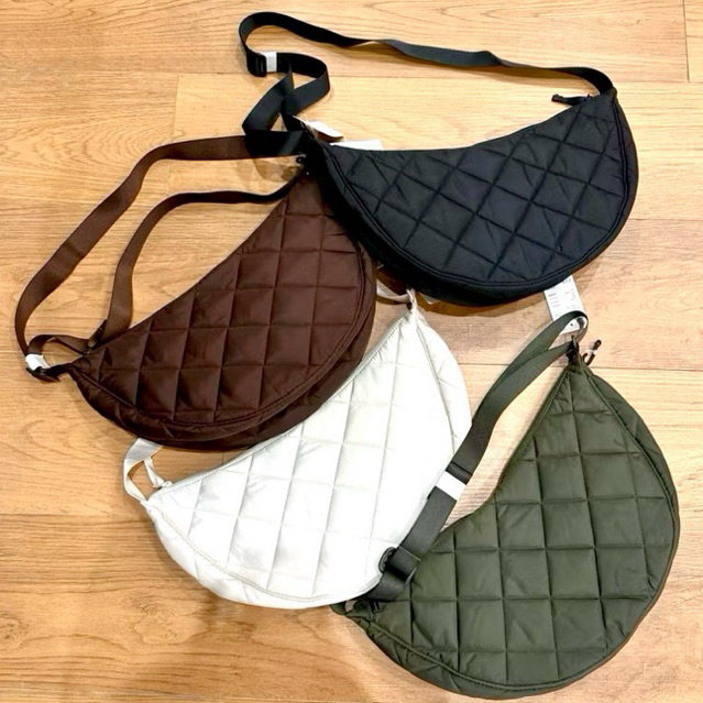 UNIQLO Sling Bag Waffle Tas Slempang Waffle Color Quilted Original