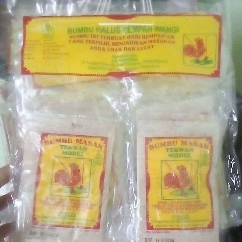 

bumbu masak tekwan model cap ayam isi 10bks