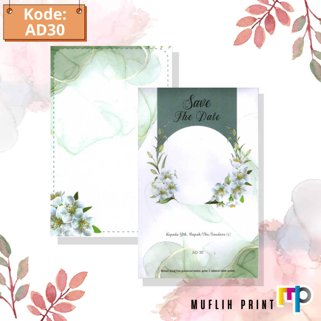 Blangko Undangan Pernikahan Kosong Murah + Amplop Undangan AD30