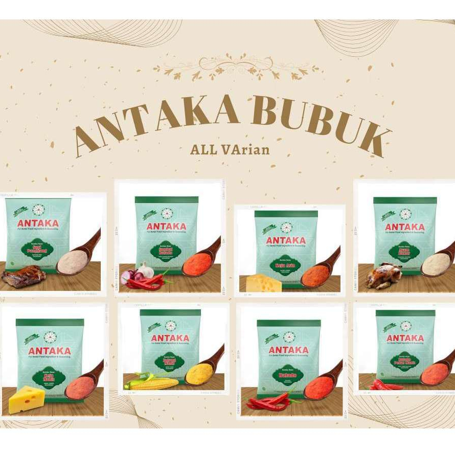 

(10pcs x 100 gr) ANTAKA Bumbu Tabur Instant Penyedap Rasa Untuk Kentang, Jamur dan Tahu Crispy Spices