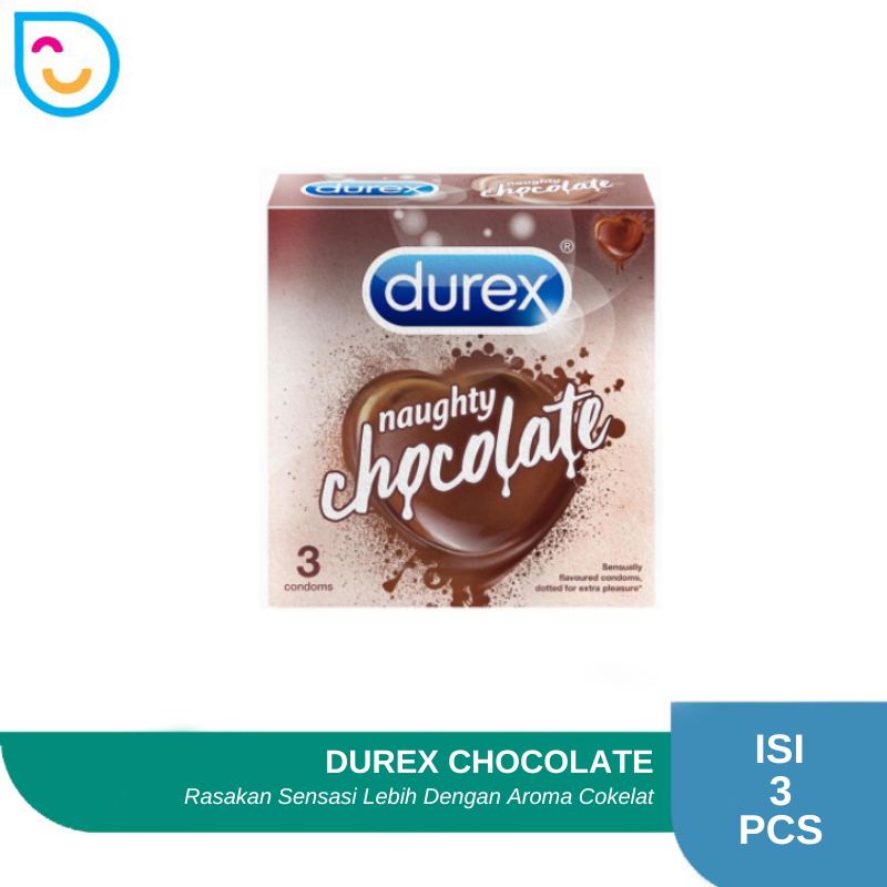 Kondom Durex Naughty Chocolate Isi 3 Sachet - Condom Rasa Cokelat