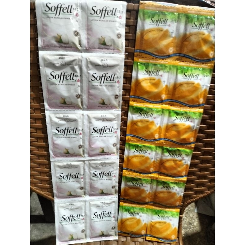 Soffell 1 Renceng Isi 12pcs Lotion Menolak Penolak Pelindung Gigitan Nyamuk Mosquito Repellent Wan..