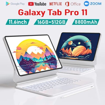 [Bisa  COD]  Tablet baru 11.6inch【16GB+512GB】Galaxy Tab Pro11 untuk pembelajaran dan hiburan kantor 